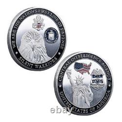 100PCS Challenge Coin CIA Commemorative USA Statue of Liberty Eagle Collectible