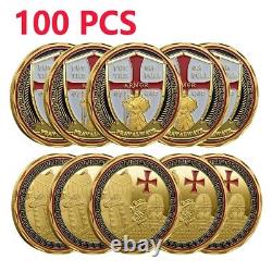 100PCS Challenge Coin Cllection Medal Armor of God Commemorative Red Cross Gift