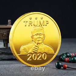 100PCS Commemorating US President Donald Trump's Freedom Commemorative Gold Coin