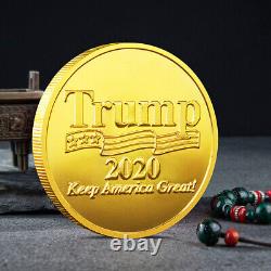 100PCS Commemorating US President Donald Trump's Freedom Commemorative Gold Coin