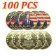100pcs Elon Musk Challenge Coin Gold Trump's Best Partner Commemorative Coin