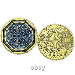 100PCS Gold Souvenir Medal Ramadan Kareem Festival Octagon Commemorative Coin