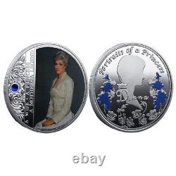 100PCS Wales Diana Princess Rose With Diamond Collect Commemorative Coin UK