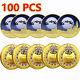 100pc Commemorative Merry Christmas Santa Claus Coin Embossed Medals Gold Plated