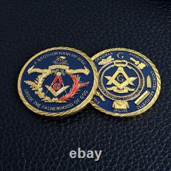 100PC Masonic Freemasonry Token Brotherhood Collect Commemorative Challenge Coin