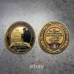 100PC Thank You For Making A Difference Gold Plated Commemorative Challenge Coin