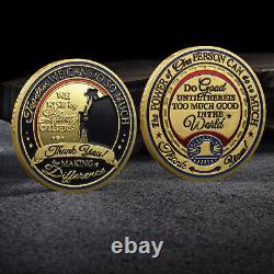 100PC Thank You For Making A Difference Gold Plated Commemorative Challenge Coin