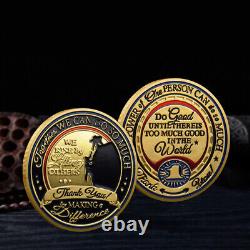 100PC Thank You For Making A Difference Gold Plated Commemorative Challenge Coin