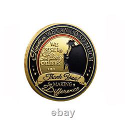 100PC Thank You For Making A Difference Gold Plated Commemorative Challenge Coin