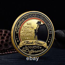 100PC Thank You For Making A Difference Gold Plated Commemorative Challenge Coin