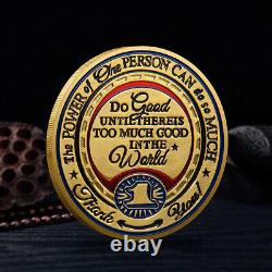 100PC Thank You For Making A Difference Gold Plated Commemorative Challenge Coin