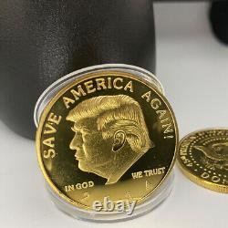 100Pc Gold 45Th President Donald Trump Plated Commemorative Coin Gift MAGA King