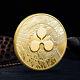 100 Pcs Commemorative Xrp Ripple Coin Metal Craft Gold Plate Decoration Round
