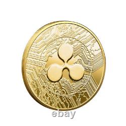 100 PCS Gift Ripple Coin Collectible Gold Plate Commemorative Decoration Round