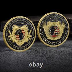 100 PCS Gold Collection Iron Coin Veteran U. S. Commemorative Plating Gift