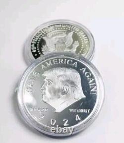 100 PC Silver & Gold SAVE AMERICAN AGAIN! Donald Trump Commemorative Coins