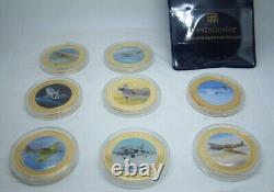 100 Years of Flight 1903-2003 Gold plated medallion coins- Set of 8 coins