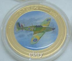 100 Years of Flight 1903-2003 Gold plated medallion coins- Set of 8 coins