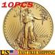 10pcs 2025 American Gold Eagle 1/10th Oz Bullion Coin Commemorative Coin Sealed