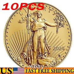 10PCS 2025 American Gold Eagle 1/10th oz Bullion Coin Commemorative Coin Sealed