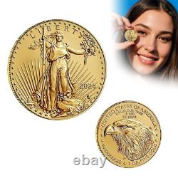 10PCS 2025 American Gold Eagle 1/10th oz Bullion Coin Commemorative Coin Sealed