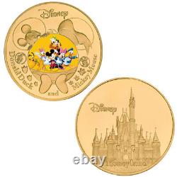 10 Boxes Disney Gold Coins Mickey Mouse Donald Duck Commemorative Coin