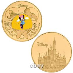 10 Boxes Disney Gold Coins Mickey Mouse Donald Duck Commemorative Coin