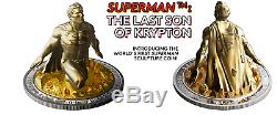 10 oz. Pure Silver Gold-Plated Coin Superman The Last Son of Krypton