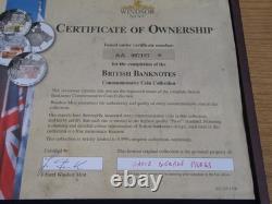 12 commemorative gold British Bank notes coins full set