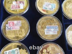 12 commemorative gold British Bank notes coins full set