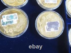 12 commemorative gold British Bank notes coins full set