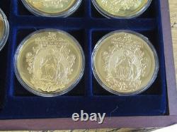 12 commemorative gold British Bank notes coins full set