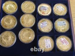 12 commemorative gold British Bank notes coins full set