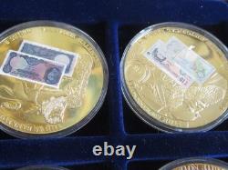 12 commemorative gold British Bank notes coins full set