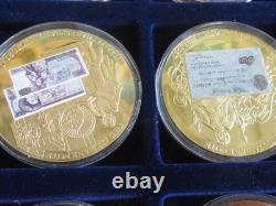 12 commemorative gold British Bank notes coins full set