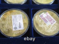12 commemorative gold British Bank notes coins full set