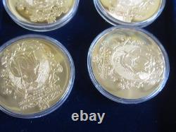 12 commemorative gold British Bank notes coins full set