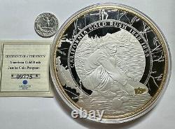 170th Anniversary California Gold Rush Commemorative Coin WithCOA Gold & Silver