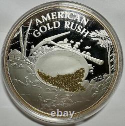 170th Anniversary California Gold Rush Commemorative Coin WithCOA Gold & Silver