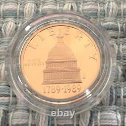 1789- 1989 W Congressional $5 Gold Coin -proof