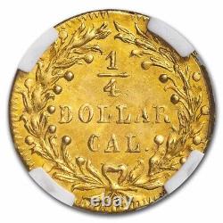 1872/1 Indian Round 25 Cent Gold MS-63 NGC (BG-870) SKU#253154