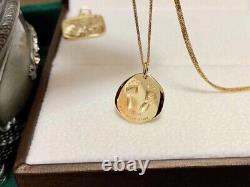 18k Gold birth commemorative coin Private customized greetings foot hand pendant