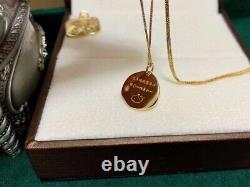 18k Gold birth commemorative coin Private customized greetings foot hand pendant