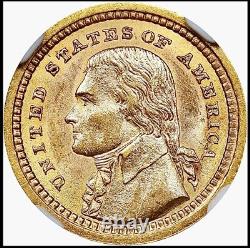 1903 Louisiana Purchase Exposition Gold Dollar. Jefferson Portrait. MS-63 NGC