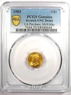 1903 McKinley Commemorative Gold Dollar G$1 PCGS Uncirculated Detail (UNC MS)