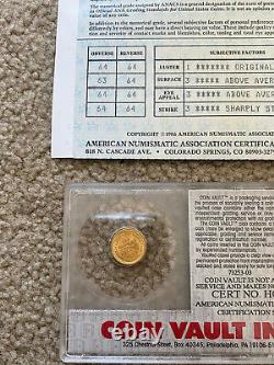 1903-P LA Purchase McKinley Gold Dollar Commemorative ANACS MS 64/64 Vintage Hol