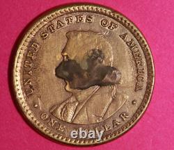 1905 $1 Gold Coin Lewis & Clark Exposition Soldered. 900 Fine Rare Coin 42