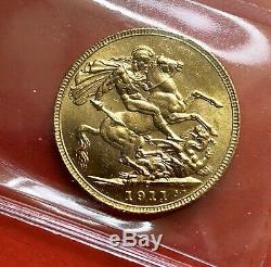 1911 C Canada Sovereign Gold Coin ICCS MS-62