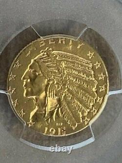 1911-D $2.50 Indian Head Gold Quarter Eagle AU Detail Ex-Jewelry PCGS