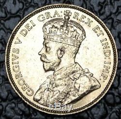 1912 CANADA FIVE DOLLARS. 900 GOLD George V Gorgeous High Grade Coin